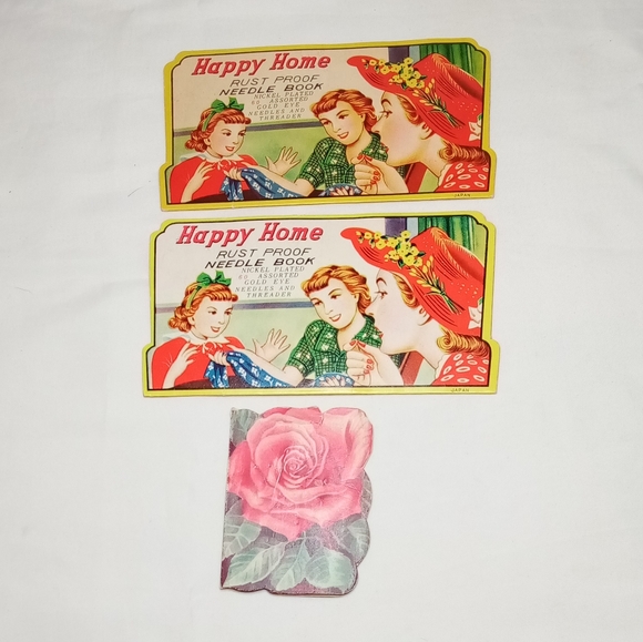 Lot of 3 Vintage Needle Books 2 Happy Home & 1 Stanhome - Picture 3 of 10